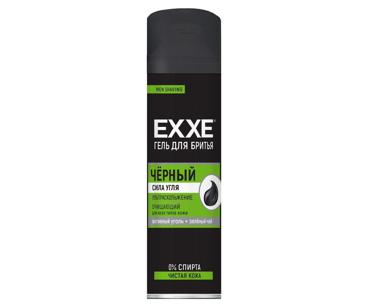 EXXE Гель для бритья Черный для всех типов кожи 200мл (1/6)