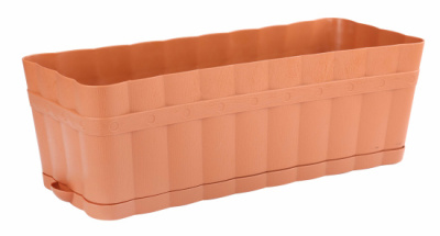 Ящик для цветов "Изюминка" 6л прямоугольный (коричневый) (уп.24)