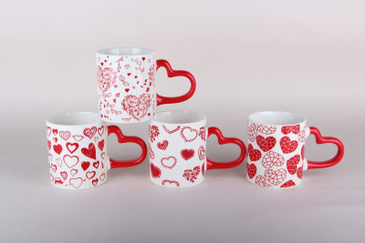 Кружка 350мл микс (4диз) фарф (12/48)