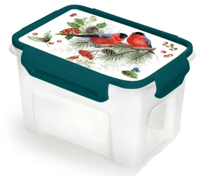 Контейнер для СВЧ Снегири 1,1л (пластик) (1/20)