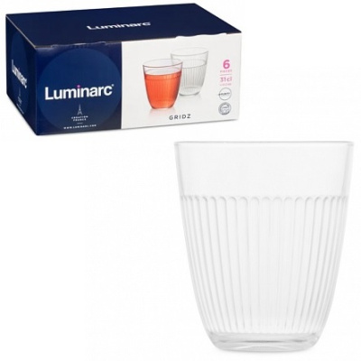 Набор стаканов 310мл 6шт NEO GRIDZ стекло (1/8)