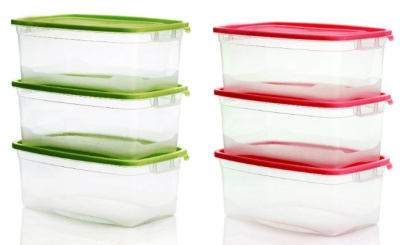 Набор контейнеров 3шт "Каскад-2" 1,0л (прям) пластик(20)