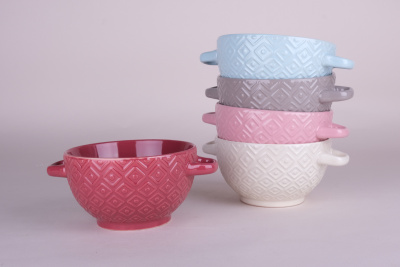 Бульонница 640мл микс фарф (6/36)