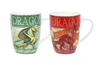 Кружка 400мл Дракон бочка (2диз) фарф. (1/12/48)
