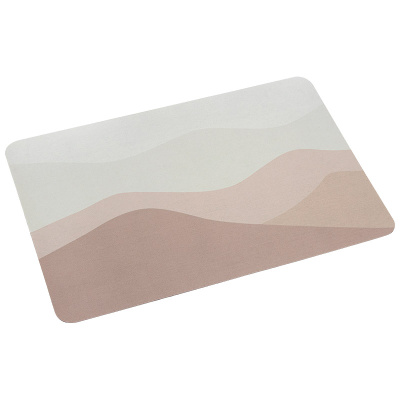 Коврик для ванной с противоскользящей основой,40*60*0,25 см прямоугольный, бежевый (1/24)