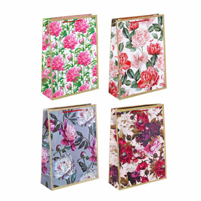 Пакет подарочный, бумажный, 31x42x12 см, 4диз, цветы, арт.2 LADECOR (1/12)