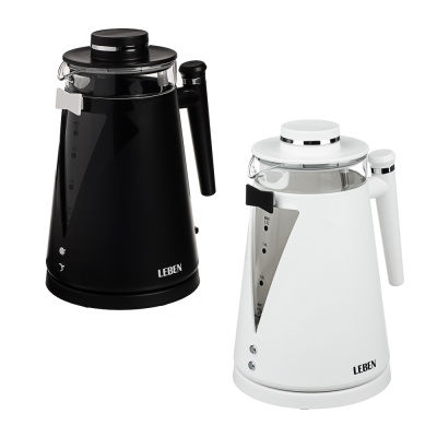 Чайник электрический 1,7 л., 2200 Вт., стекло-пластик LEBEN (1/8)