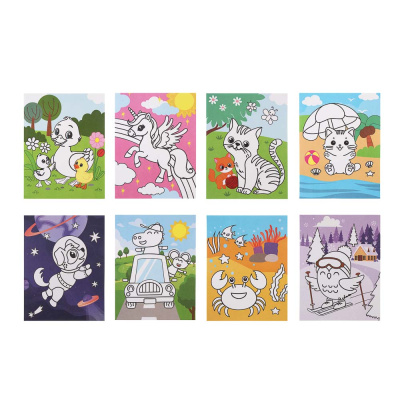 Фреска из песка с цветным фоном "Микс" 21,5*31,5см (бумага, песок) (16/16)