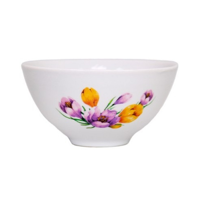 Пиала 250 мл (новая) Крокусы (фарфор) , р.4 (20)