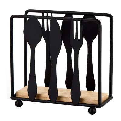 Салфетница 11,5*4,5*11см. (углеродистая сталь с покрытием,дерево обработанное)(1/120)