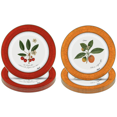 Набор бумажных однораз.тарелок Прованс 6 шт, 18 см в ассорт.(1/72)