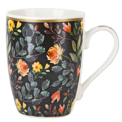 Кружка 340мл "Floristry" (транспортная упавковка) фарф.(12/48)