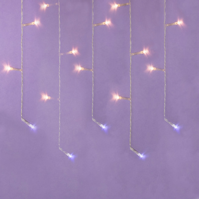 Гирлянда эл. бахрома, 96LED, 3x0.5x0,7м, шампань, пост.свеч, ПВХ прозрач, коннект, 220В СНОУ БУМ(1/1