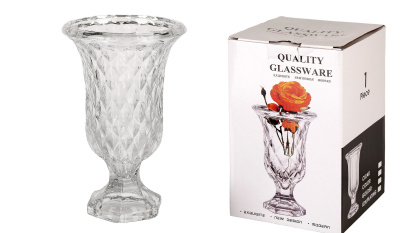 Ваза "Princess" 23,5см, v=800мл (стекло) (инд.коробка) (1/15)