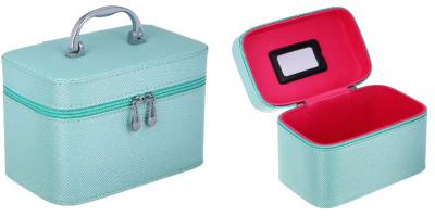 Шкатулка для украшений, 21х13х14см, полиуретан, цвет бирюзовый, арт.23-34(1/24)