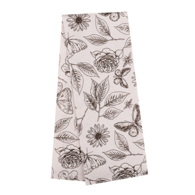 Полотенце кухонное, 40х60см, Тауп 100% хлопок, бабочки PROVANCE (12/240)