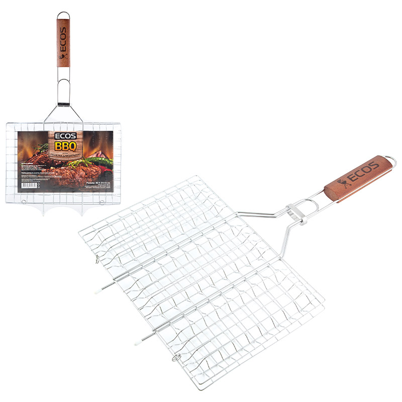 Решетка плоская ECOS OPTIMA, 50(+3)х30х21х3см (хром.сталь) (1/24)