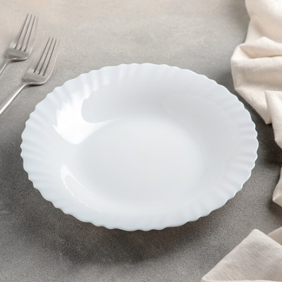 Тарелка 23см суповая ФЭСТОН (удар.стекл.) (6/24)