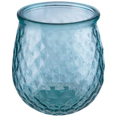 Стакан для ванной комнаты CRYSTALITE 8,5*8,5*9 см (стекло), голубой (1/24)