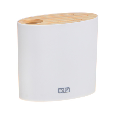 Органайзер д/кухонных приборов, АБС-пластик, дерево, 16х7х15,5см VETTA (1/12)