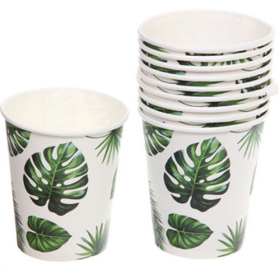 Стакан бумажный 0,2л в наборе 10 шт "Тропики"(1/300)