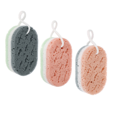 Мочалка губка поролоновая наборная сэндвич с подвесом, полиуретан, 15,5х9,5х5см, 3цв МС24-01 ЮL (12/ Мочалка губка поролоновая наборная сэндвич с подвесом, полиуретан, 15,5х9,5х5см, 3цв МС24-01 ЮL (12/