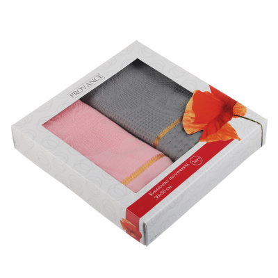 Комплект кухонных полотенец 2шт, 30х50см, 100% хлопок PROVANCE Маковое поле (1/6/42)