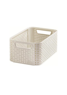 Корзина Style Box M кремовая 18л 17*28*39 см (3шт) 