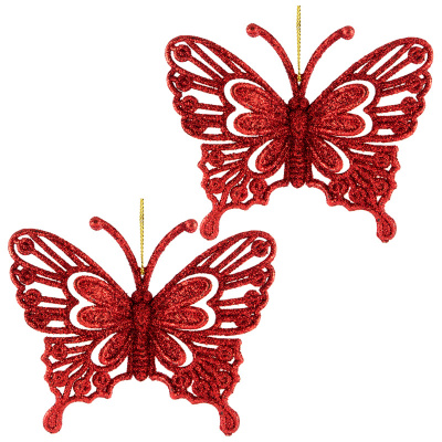 Украшение подвесное 10 * 9 см "Бабочка" SYLKL-491983(пласт.полиэст.)(1/1)