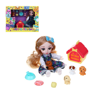 Игровой набор "Милые друзья", 11 пр., pp, pvc, 25х7х20см (1/72)