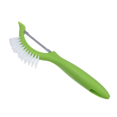 Овощечистка с щеткой, 18,5х4см, нерж.сталь, полипропилен (1/24/144)