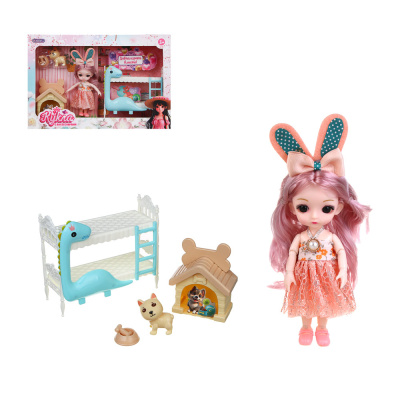 Кукла 15 см с акс. и питомцами, PVC, PP, ABS, 38,5х8,5х25,5 см ИГРОЛЕНД (1/30)