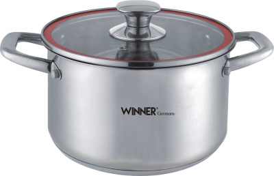 Кастрюля  2,5л BERLIN капс дно, ст/кр, мерная шкала, зерк полир (нжс) (6)