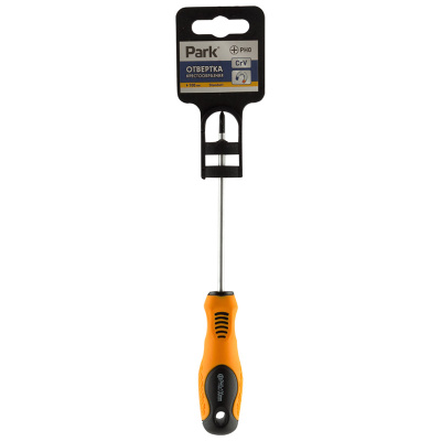 Отвертка Park Standart PH0х10см,двухкомпонентная рук-ка,крестовая(полипроп.,ТПР,сталь (CrV)(1/360)