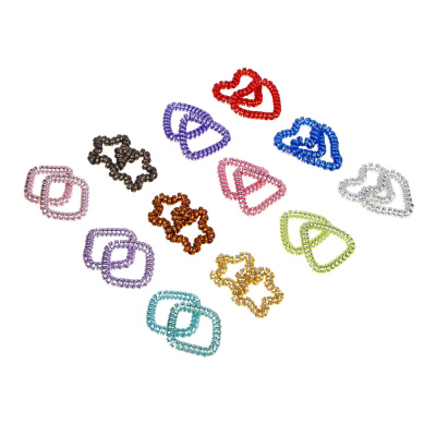 Набор резинок-спиралек д/волос фигурные 2шт, d3-4см, пластик, 4диз BERIOTTI (12/600)