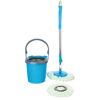 Набор МОП: ведро 11,8л, швабра, доп.насадка, принцип отжима "Юла" (пластик,металл) (1/6)