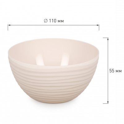 Чаша "Оазис" 0,35л (бежевый) (уп.36)