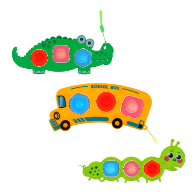 Игрушка развивающая сортер «Развивашки», ABS, силикон, 7х18см, 3 диз ИГРОЛЕНД (12/144)