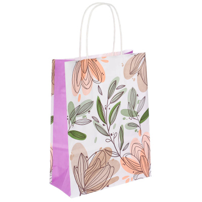 Пакет бумажный, 18х8х24 см, дизайн 4(20/300)