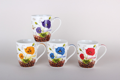 Кружка 350мл микс,фарф (12/72)