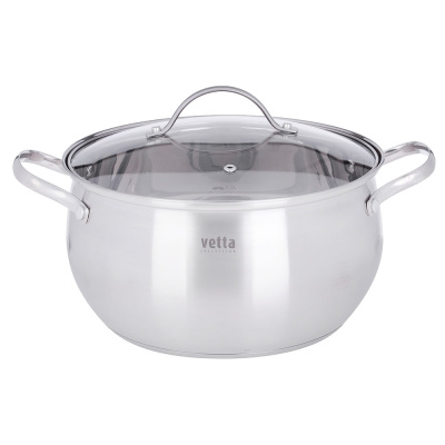 Кастрюля 6,8л "Женева" 24*13,5см ст/кр (индукция) VETTA (1/6)