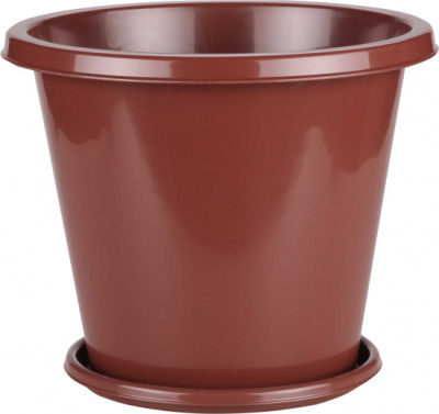 Горшок цв. "Эконом" 10л с/под (коричневый) пласт (уп.18)