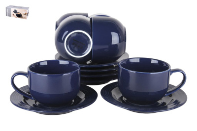 Набор чайный 12пр 200мл Синий п/у (фарф.) (1/6)
