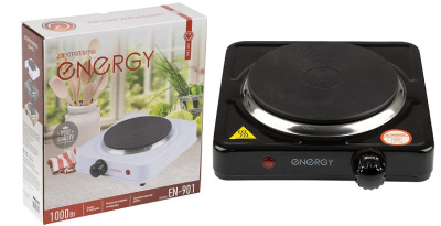 Электроплитка ENERGY EN-901В 1000Вт, защита от перегрева, свет.индик.раб. черный (1/10)