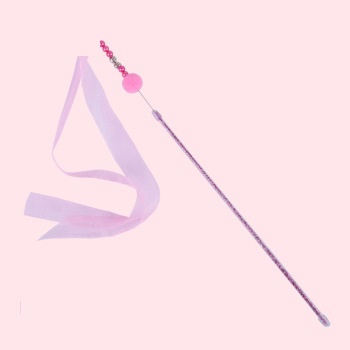 Игрушка - дразнилка на палочке "ЦапЦап", ленточка, цв. розовый , 42 см (1/1)