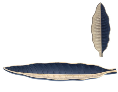 Подставка декоративная "Лист" L37 W13,5 H2 см(дерево) (16/96)
