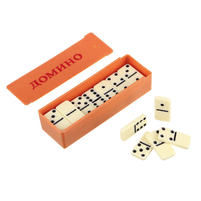 Домино пластик в пластиковом боксе 14,5*5см (1/6)