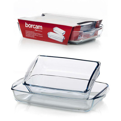 Набор форм Borcam 2пр 1920мл+1320мл (жар.стекло)(1/4) Набор форм Borcam 2пр 1920мл+1320мл (жар.стекло)(1/4)