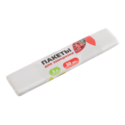 Пакеты д/замораживания 30шт,3л,14мкм, перфорир. в рулоне (1/10/200)