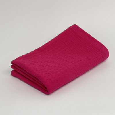 Полотенце вафельное ДЕМЕТРА 70*145, 220гр./м2, пурпурный (1/10)